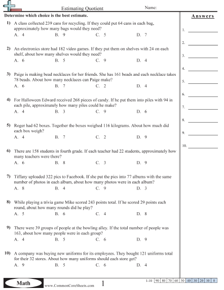 Division Worksheets - Word 3 ÷ 2 worksheet